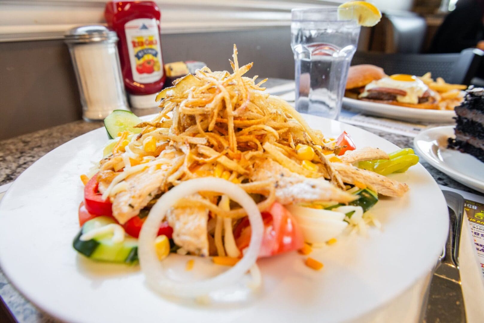 A plate of food on top of a table.